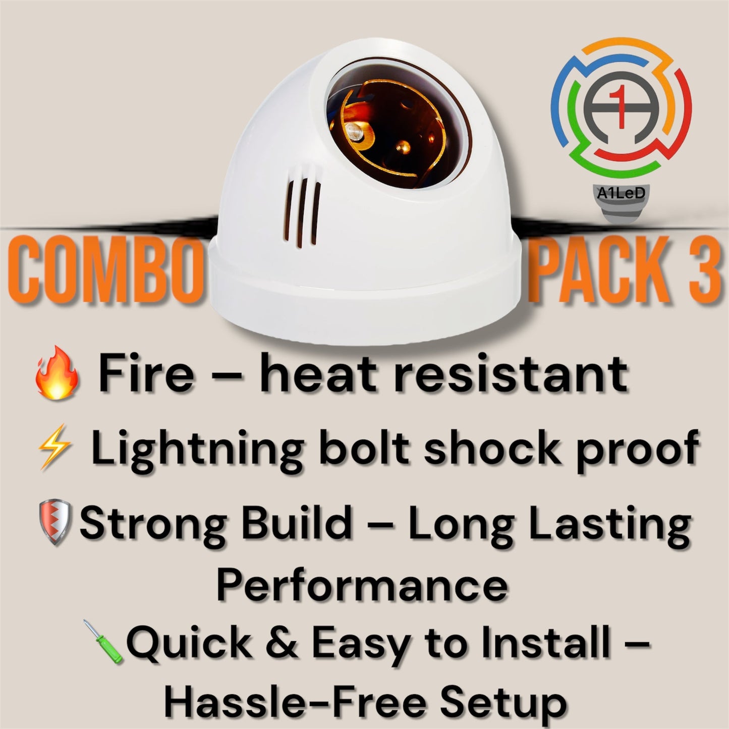 Angel Bulb Holder Set – 6 Pieces | B22 Base | Durable & Heat-Resistant | For Home, Office & Shops A1 LED