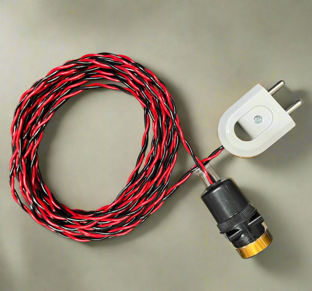 Ready-to-Use Hanging Bulb Holder Kit with 5 Meter Wire, Pin Top & Bulb – Ideal for Temporary Lighting, Shops, Events & Homes A1 LED