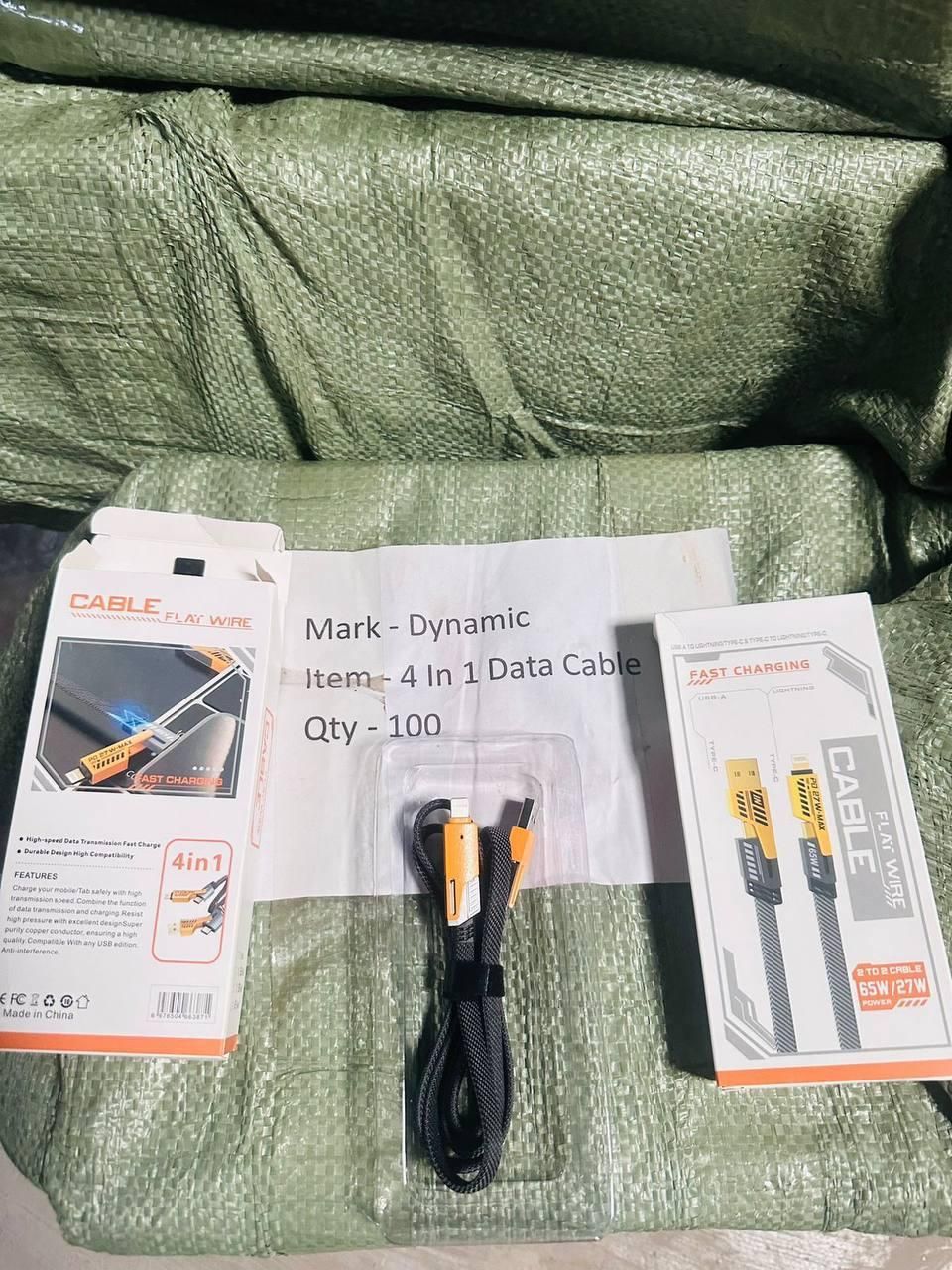 A1 LED USB C Cable Lightning Cable 4 in 1