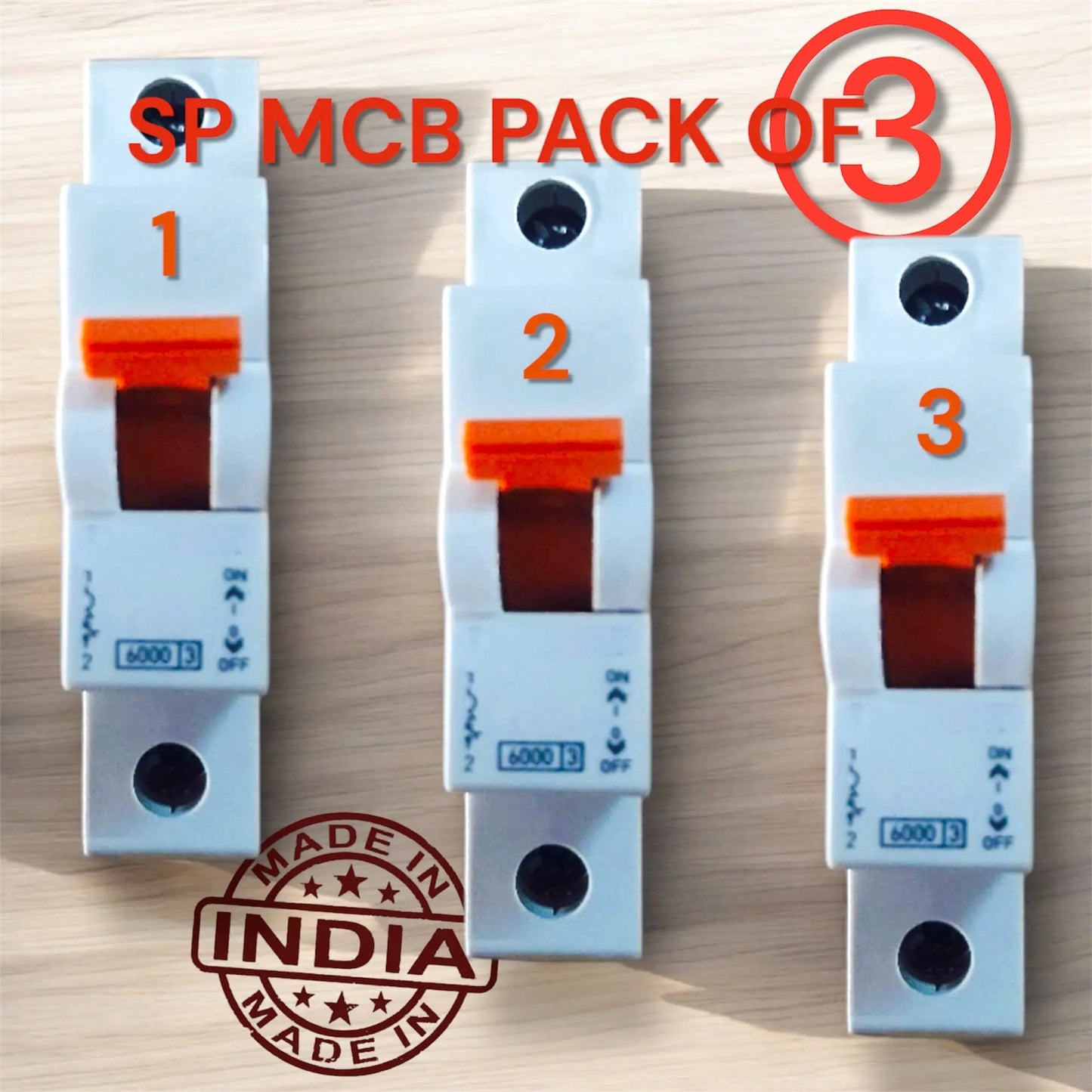 3 Piece Combo MCB 16A – High-Quality Miniature Circuit Breaker for Safety & Protection A1 LED