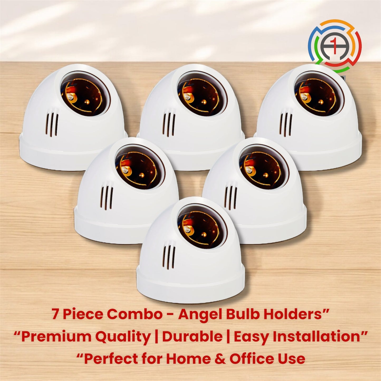 Angel Bulb Holder Set – 6 Pieces | B22 Base | Durable & Heat-Resistant | For Home, Office & Shops A1 LED