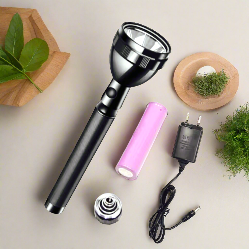 Rechargeable LED Portable Flashlight - Long Range, Waterproof with 2 Modes for Emergencies, Camping, Hiking & Searching A1 LED