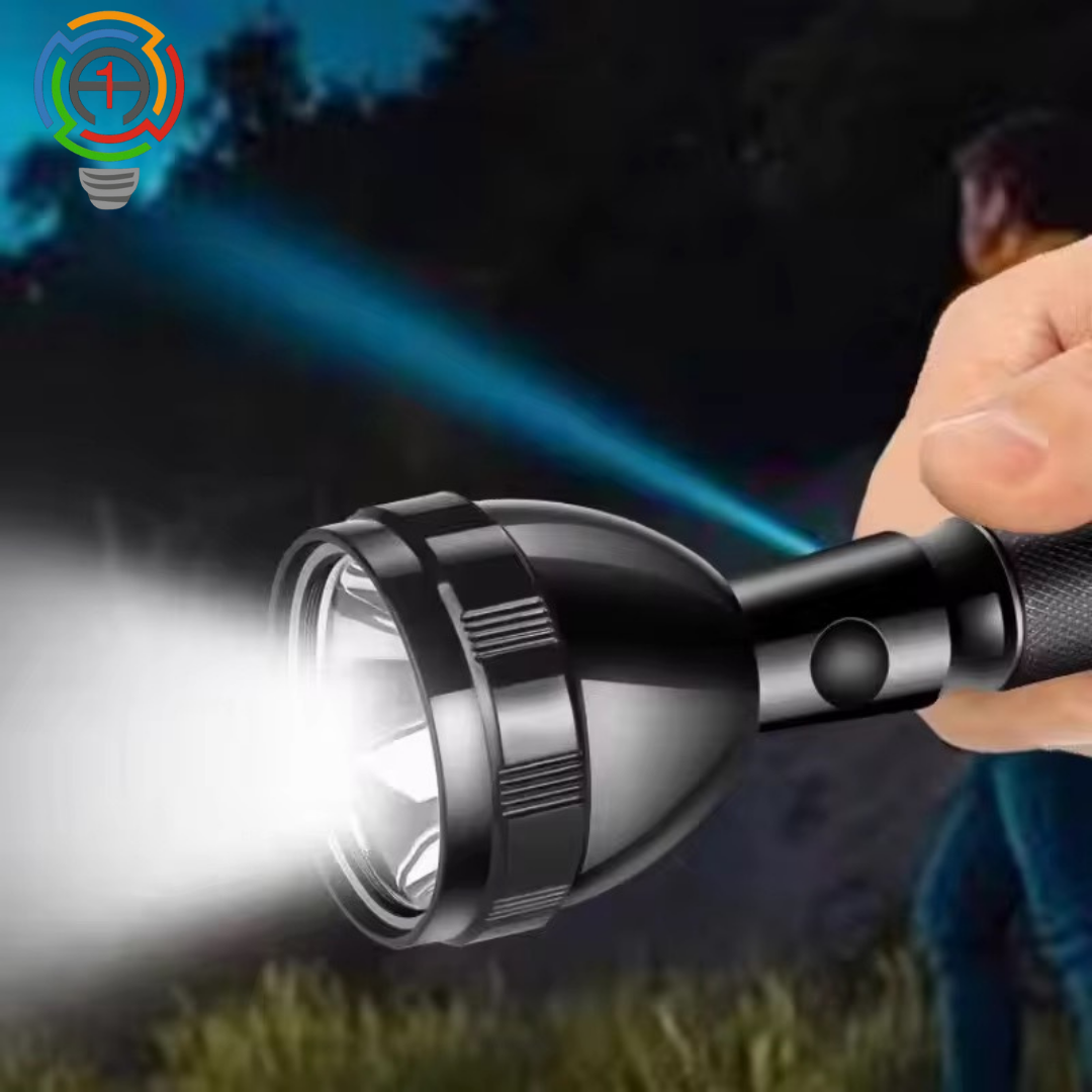 Rechargeable LED Portable Flashlight - Long Range, Waterproof with 2 Modes for Emergencies, Camping, Hiking & Searching A1 LED