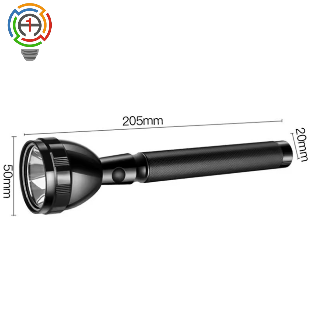 Rechargeable LED Portable Flashlight - Long Range, Waterproof with 2 Modes for Emergencies, Camping, Hiking & Searching A1 LED