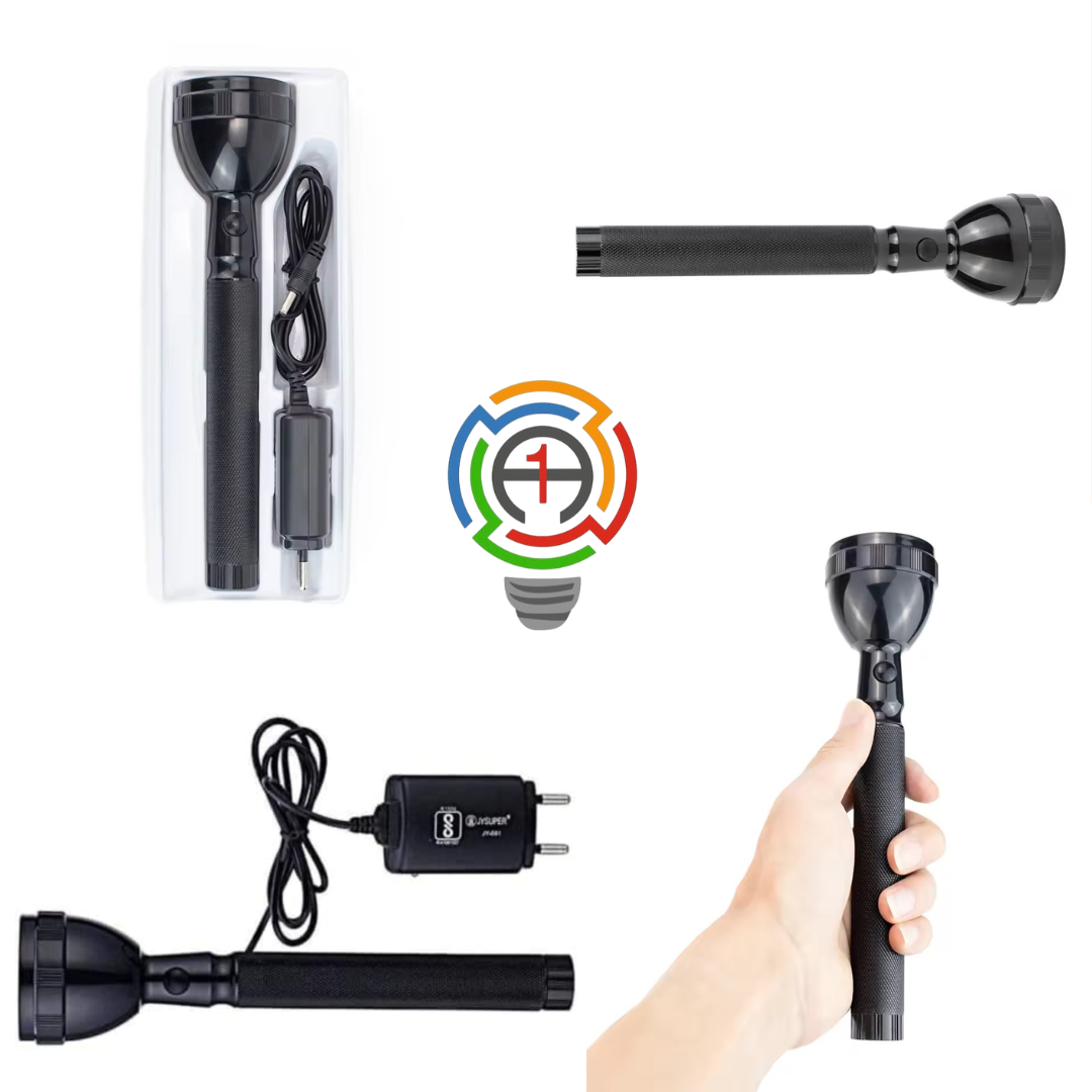 Rechargeable LED Portable Flashlight - Long Range, Waterproof with 2 Modes for Emergencies, Camping, Hiking & Searching A1 LED