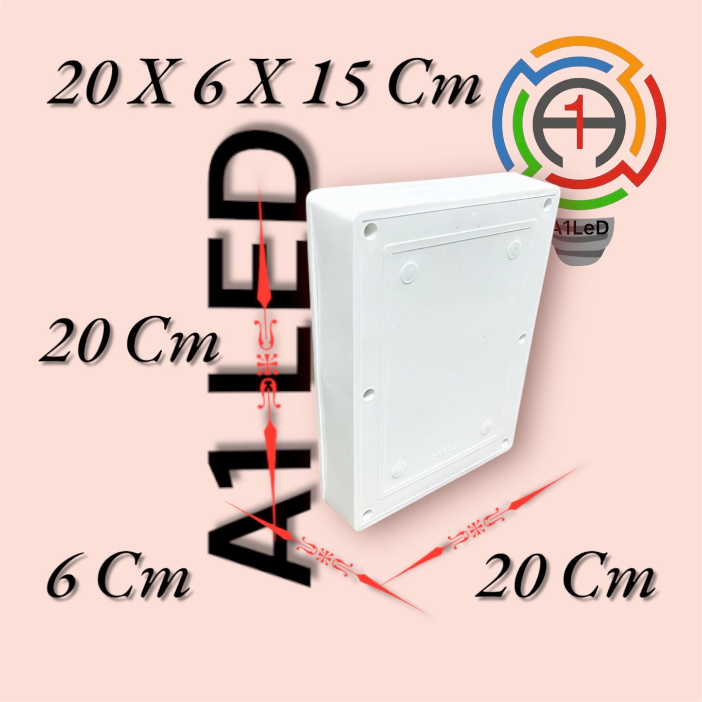 8x6 Modular Switch Board – 6 Switches, 1 Socket, 1 Fuse, 1 Indicator | Installation Kit Included - A1 LED