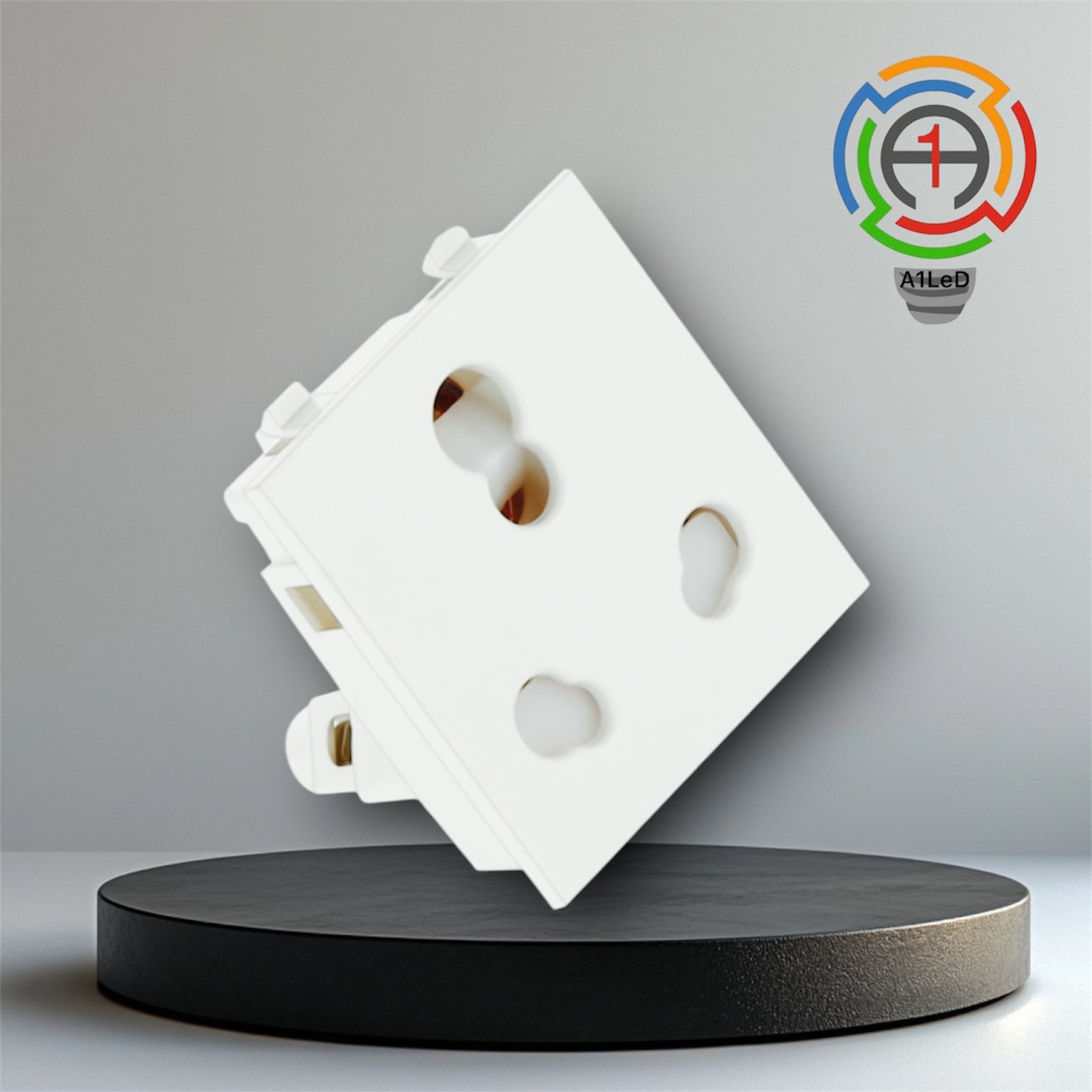 16A Modular 3-Pin Socket (Combo of 3) A1 LED