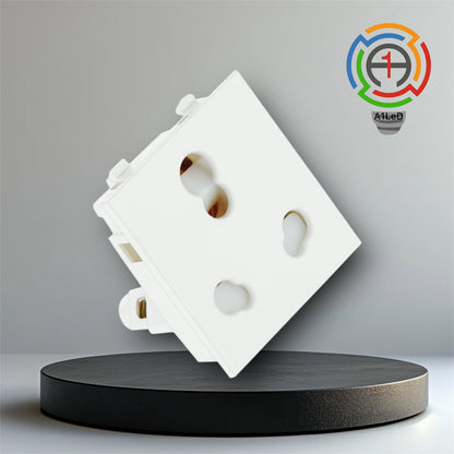 16A Modular 3-Pin Socket (Combo of 3) A1 LED