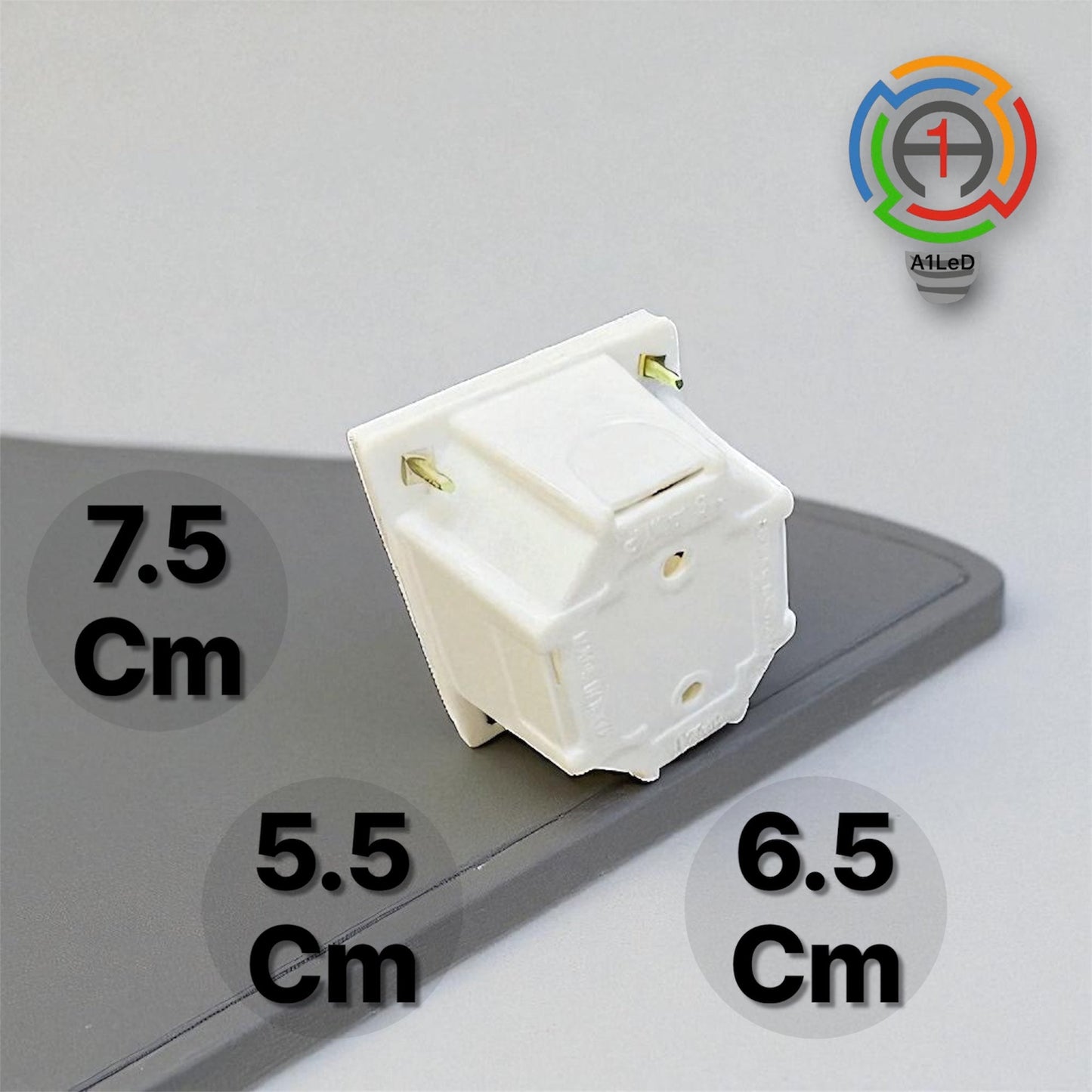 A1 LED 16A Surface Gang Box with Heavy Duty 3-Pin Socket | Wall Mount Board for Geyser, AC, Water Heater, Fridge, Washing Machine & Heavy Appliances | Durable Heat-Resistant White Body A1 LED