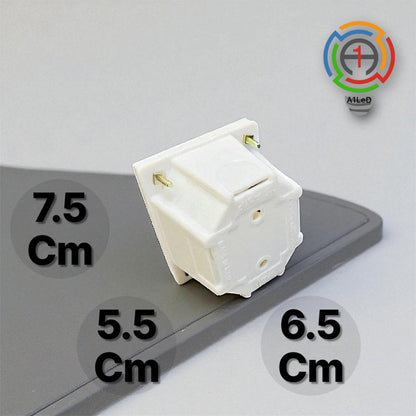 A1 LED 16A Surface Gang Box with Heavy Duty 3-Pin Socket | Wall Mount Board for Geyser, AC, Water Heater, Fridge, Washing Machine & Heavy Appliances | Durable Heat-Resistant White Body A1 LED