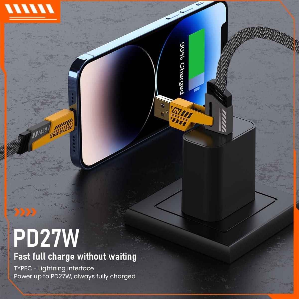 A1 LED USB C Cable Lightning Cable 4 in 1