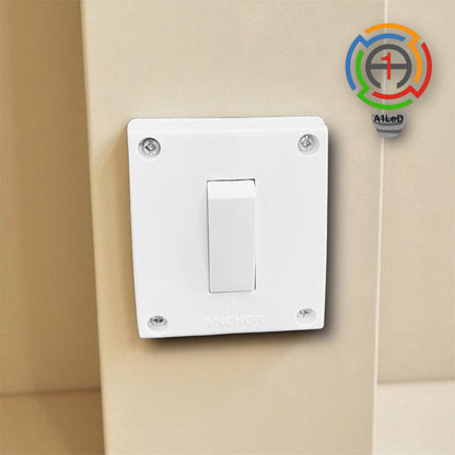 A1LED 16A Heavy Duty Surface Gang Switch Box | Wall Mount Switch for Geyser & AC A1 LED