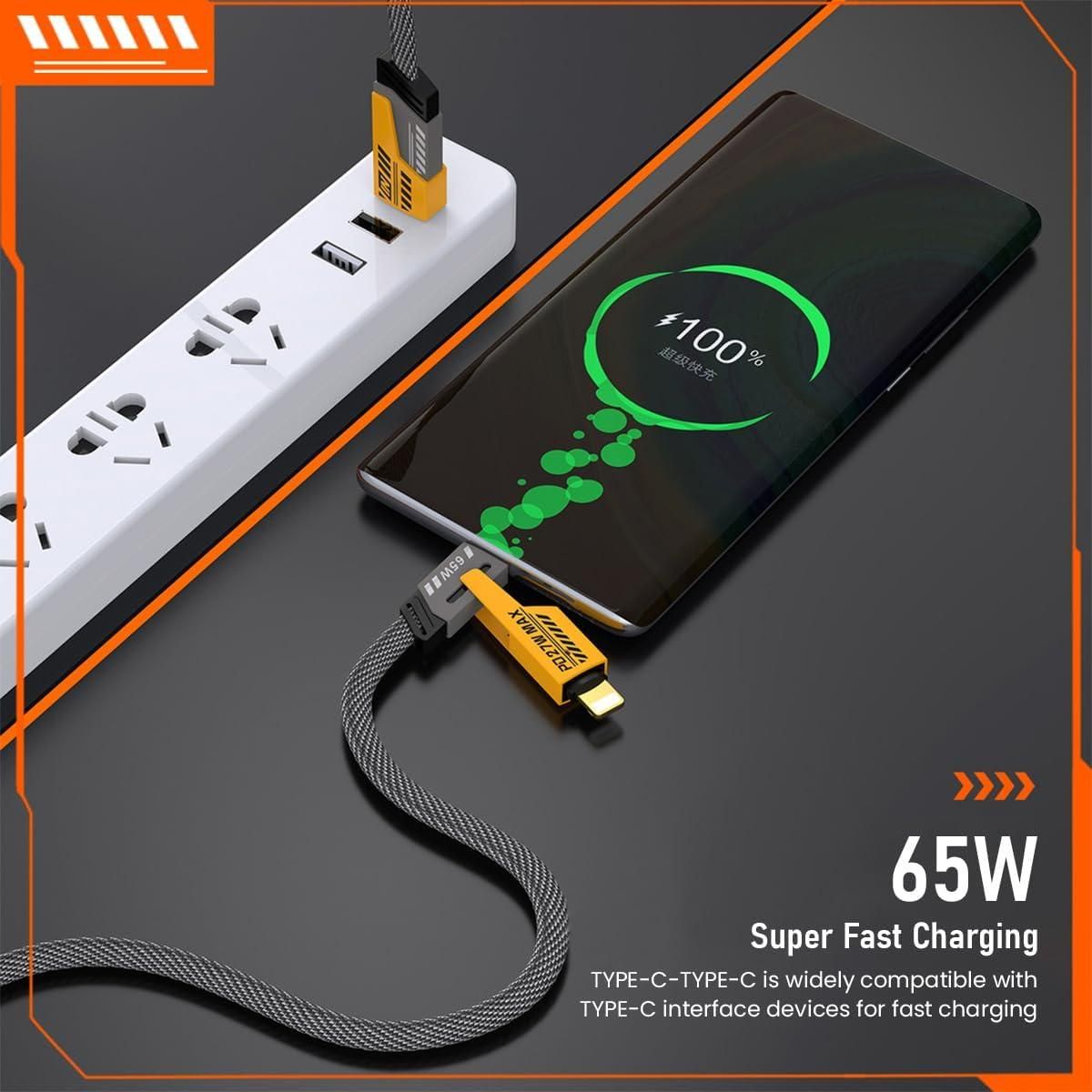 A1 LED USB C Cable Lightning Cable 4 in 1