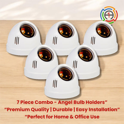 Angel Bulb Holder Set – 6 Pieces | B22 Base | Durable & Heat-Resistant | For Home, Office & Shops A1 LED