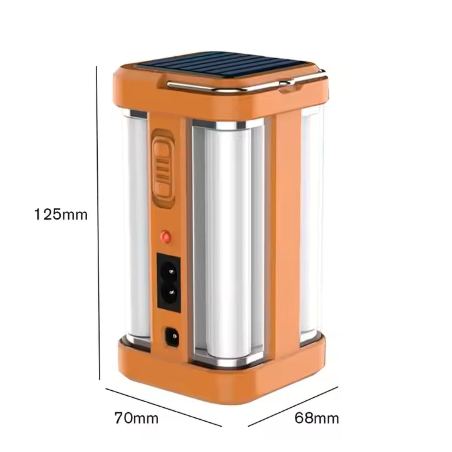 A1 LED Solar Rechargeable LED Lantern – Portable Emergency Tube Light with AC & Solar Charging (12.6cm A1 LED