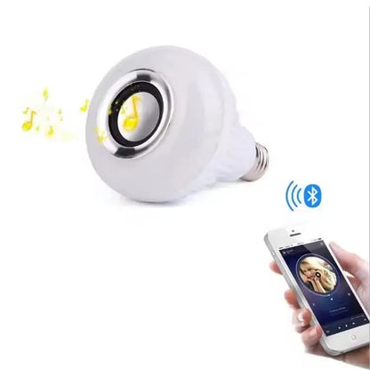 Bluetooth RGB LED Bulb with Built-in Speaker | Wireless Music Bulb | Smart App & Remote Control A1 LED